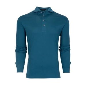 NWT Greyson Clothiers Men's Omaha Long Sleeve Polo in color Orca